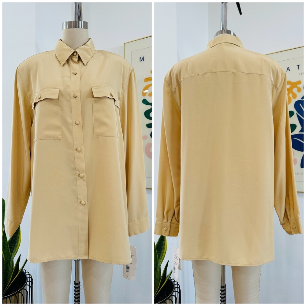 Vintage 80’s Button Down Long Sleeve Blouse
